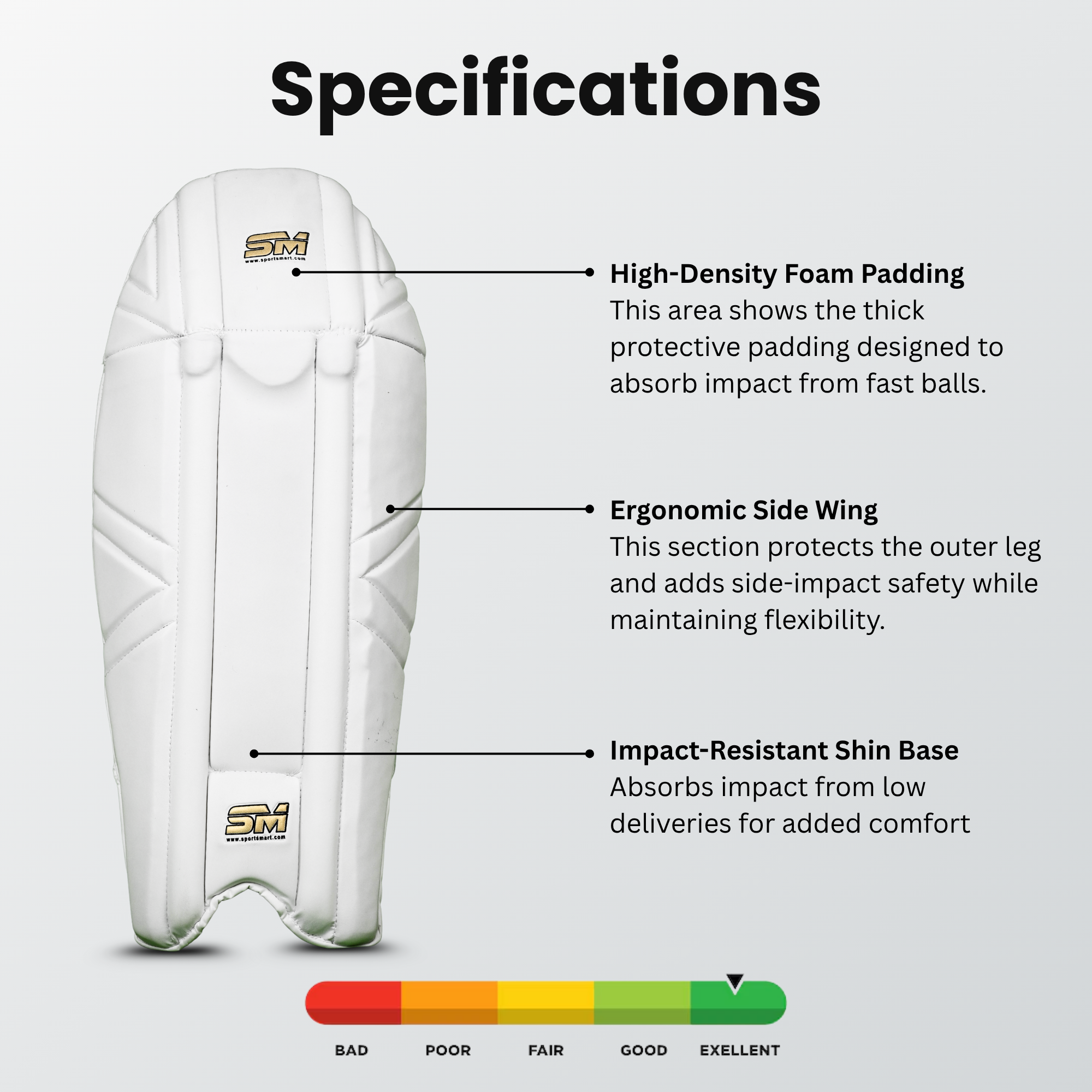 NOVA SM Academy Wicket Keeping Pads