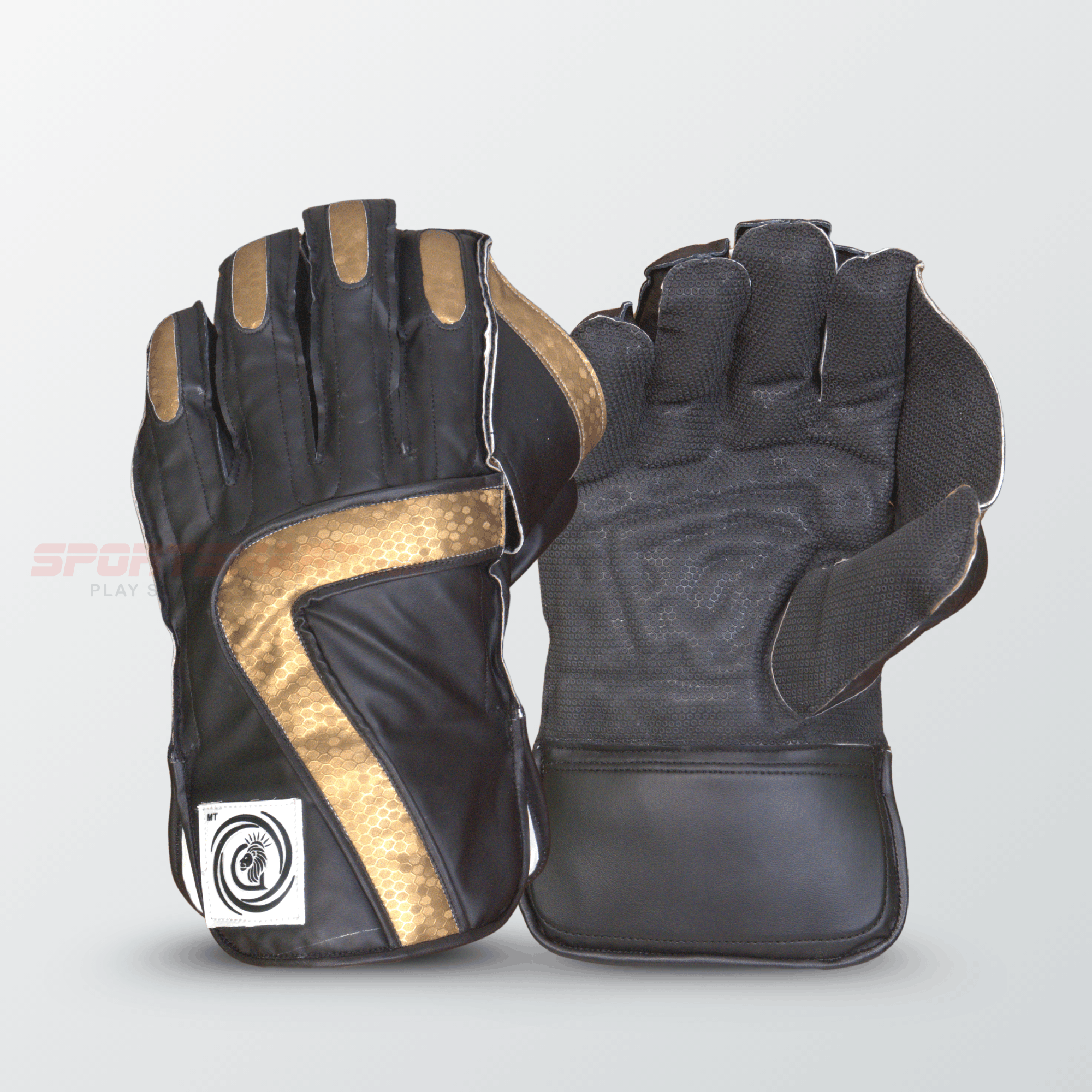 D SPORTS Black and Gold Gloves