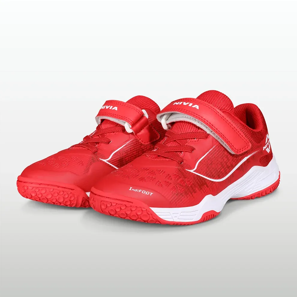 Nivia Hy-Court 3.0 Kids Velcro Shoes