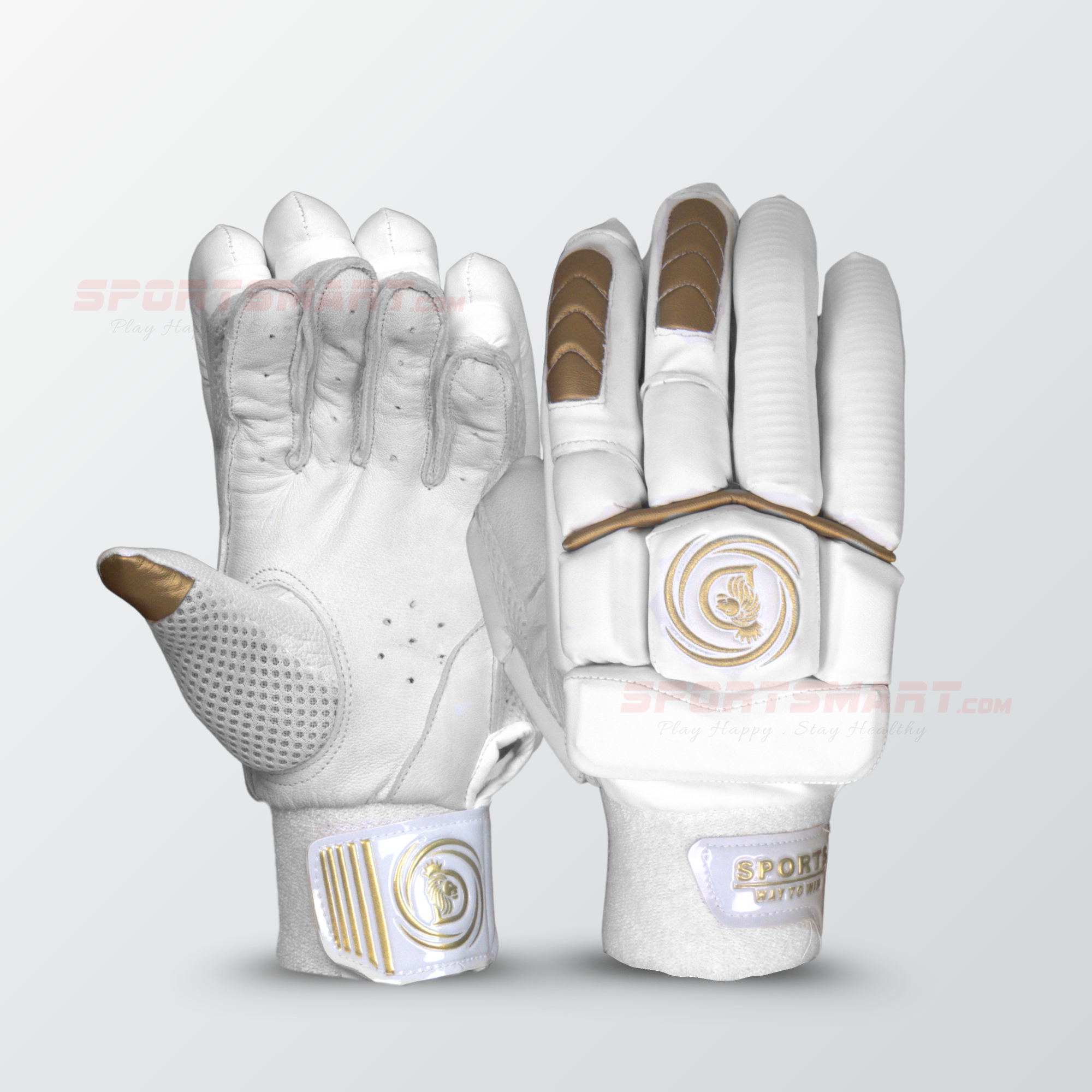 D SPORTS Golden-White Edition Batting Gloves