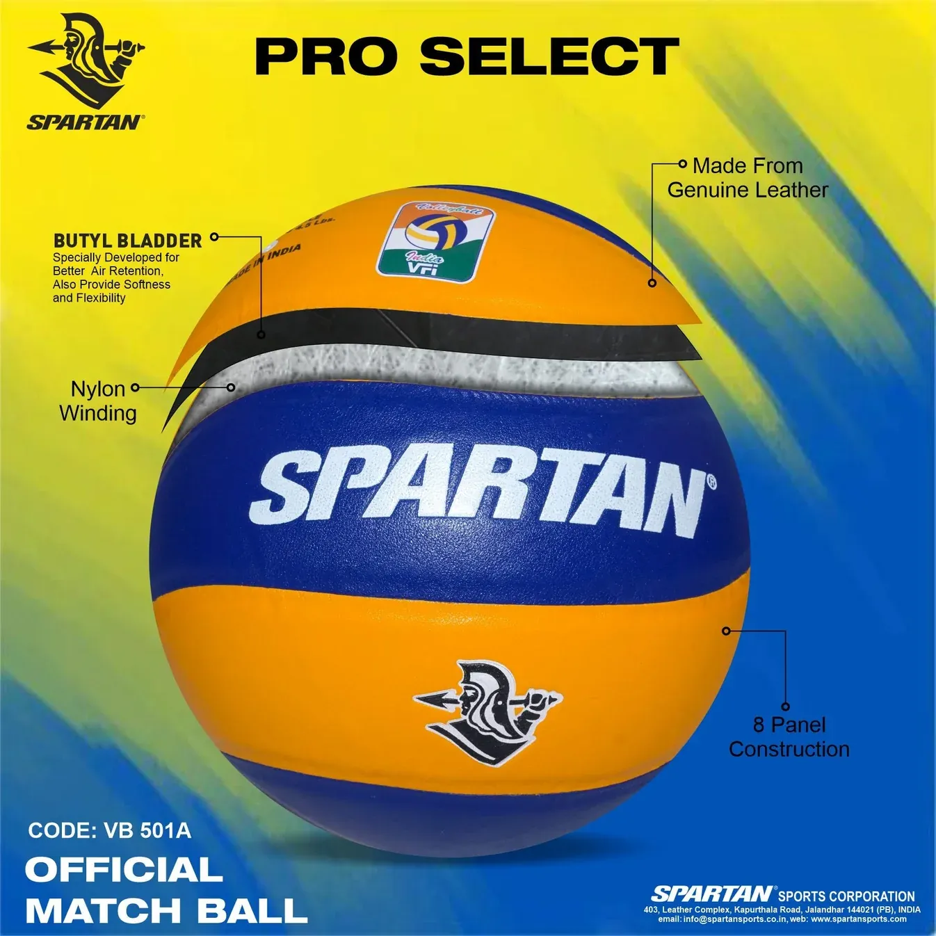 Spartan Pro Select Leather Volleyball