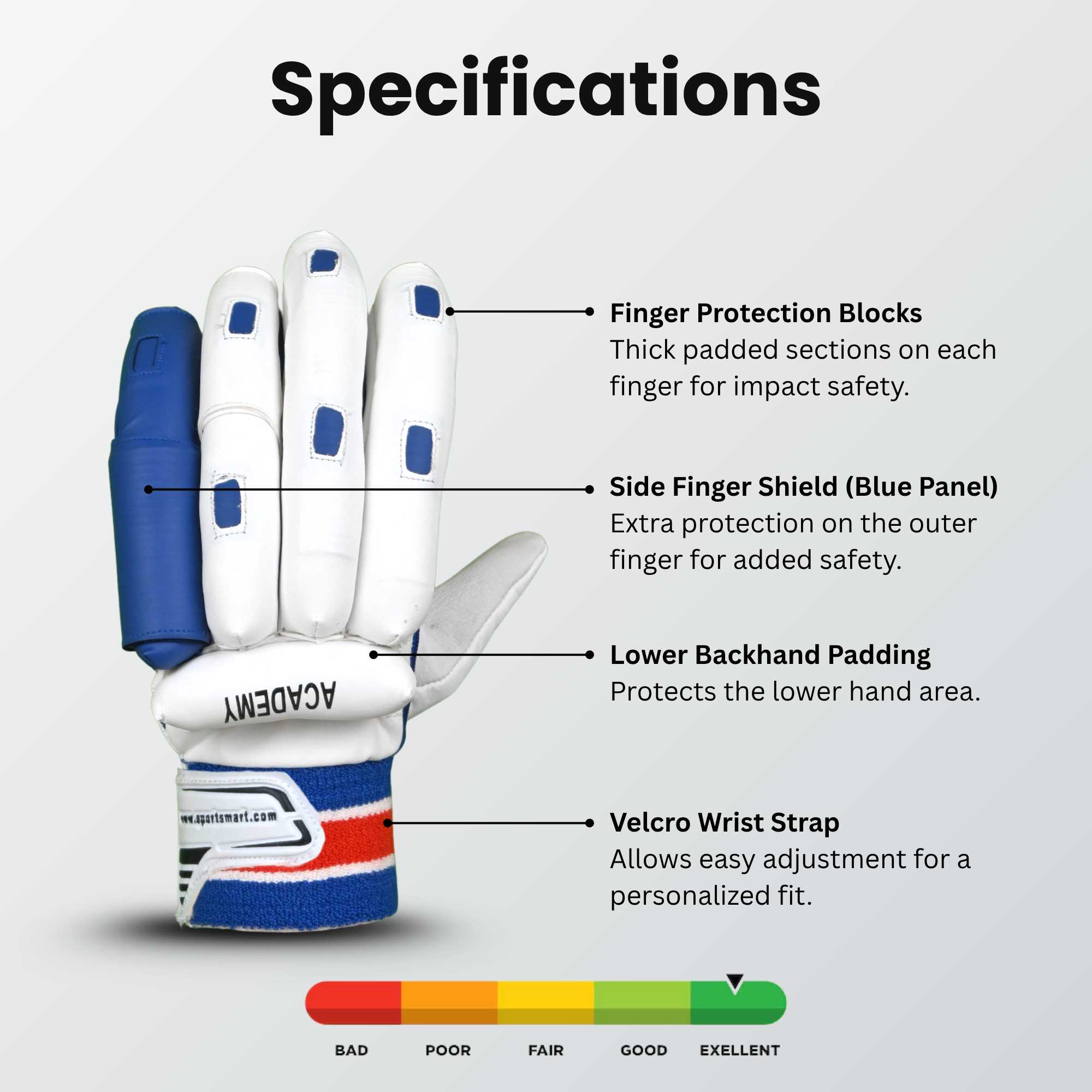 NOVA SM Academy 2.0 Batting Gloves