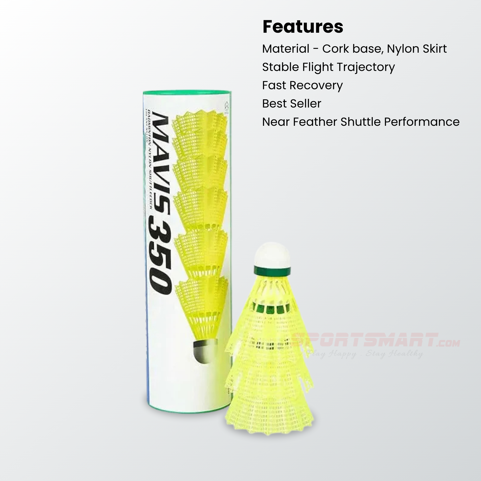 Yonex Mavis 350 Green Cap Nylon Shuttlecock (Fresh Stock 2026)