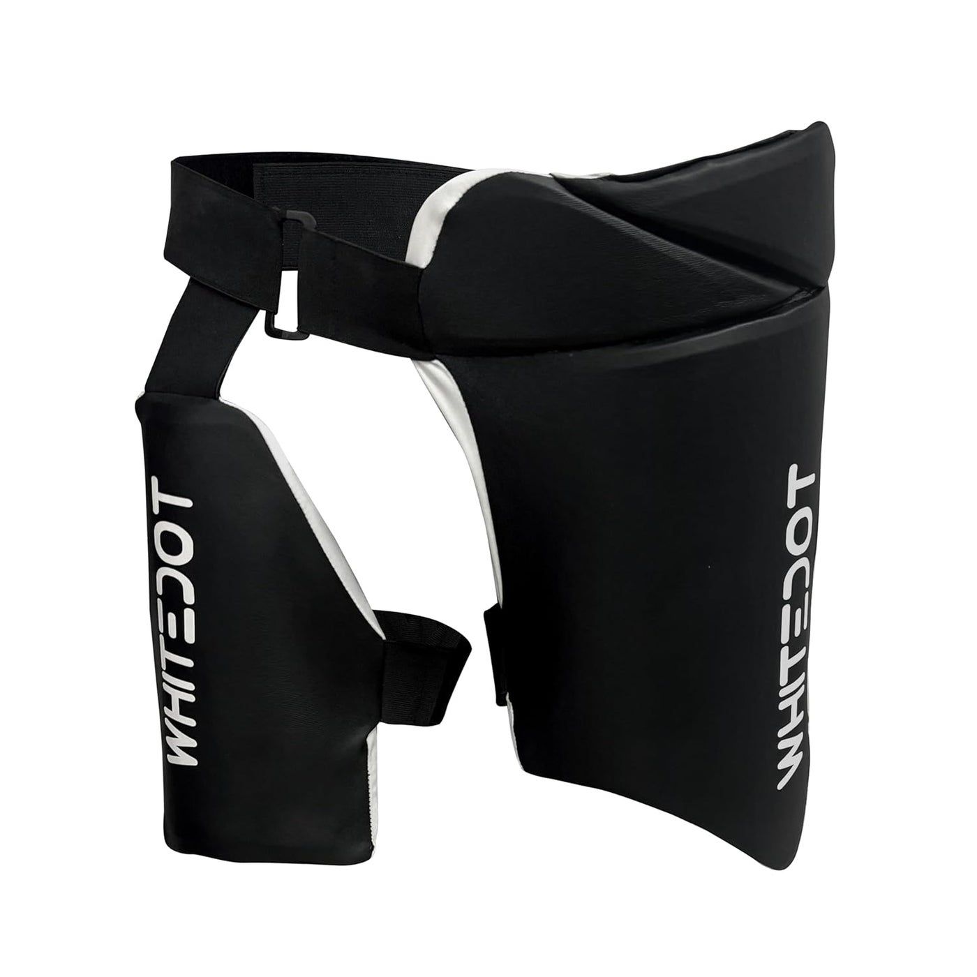 Whitedot Dot 3.1 Levlorn Cricket Combo Thigh Guard Black and White