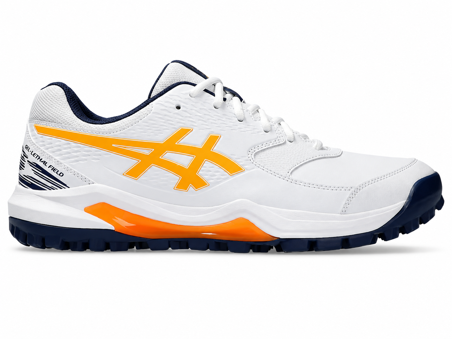 ASICS Gel-Lethal Field 2 Cricket Shoe - White/ Stadium Orange