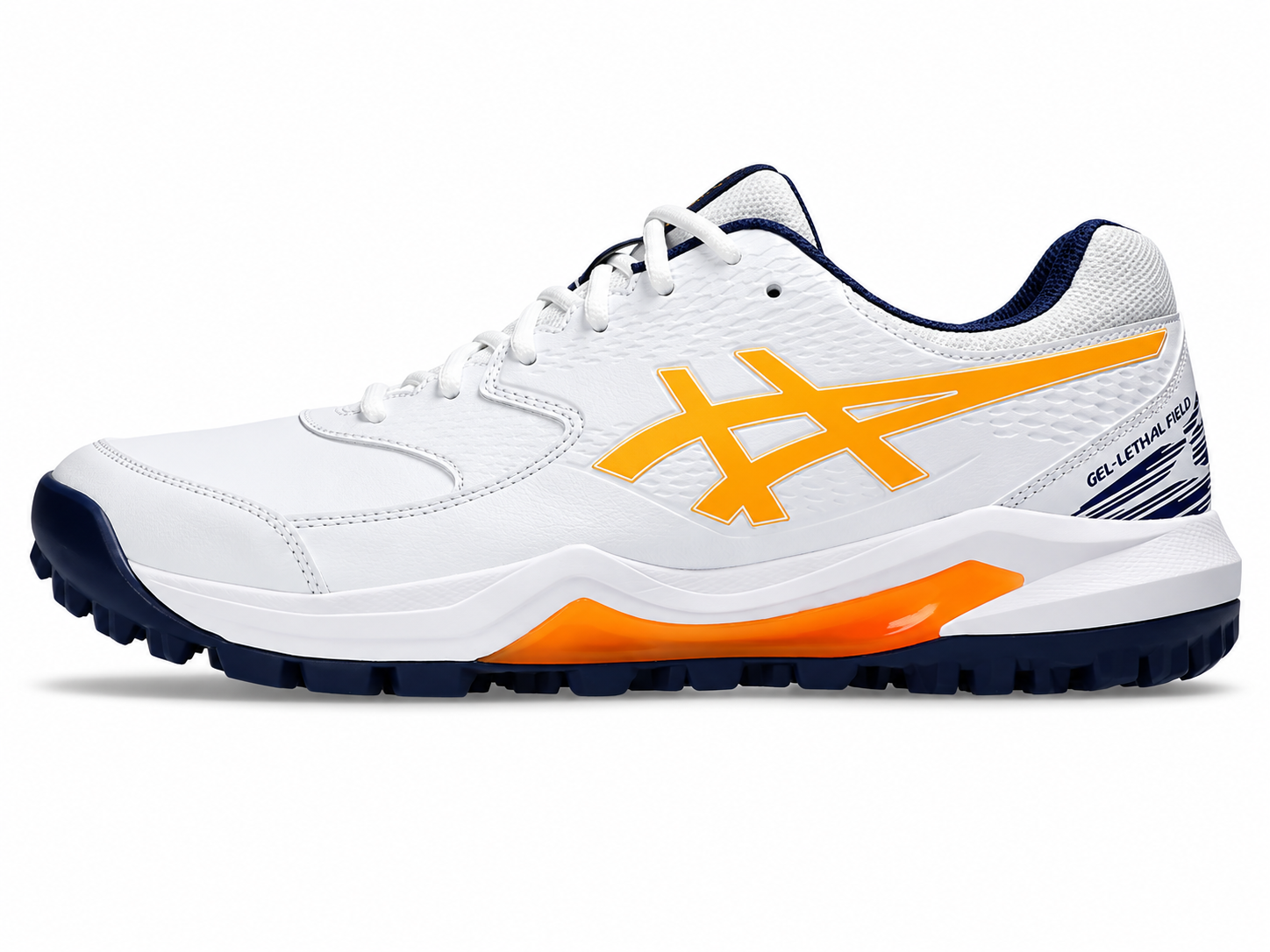 ASICS Gel-Lethal Field 2 Cricket Shoe - White/ Stadium Orange