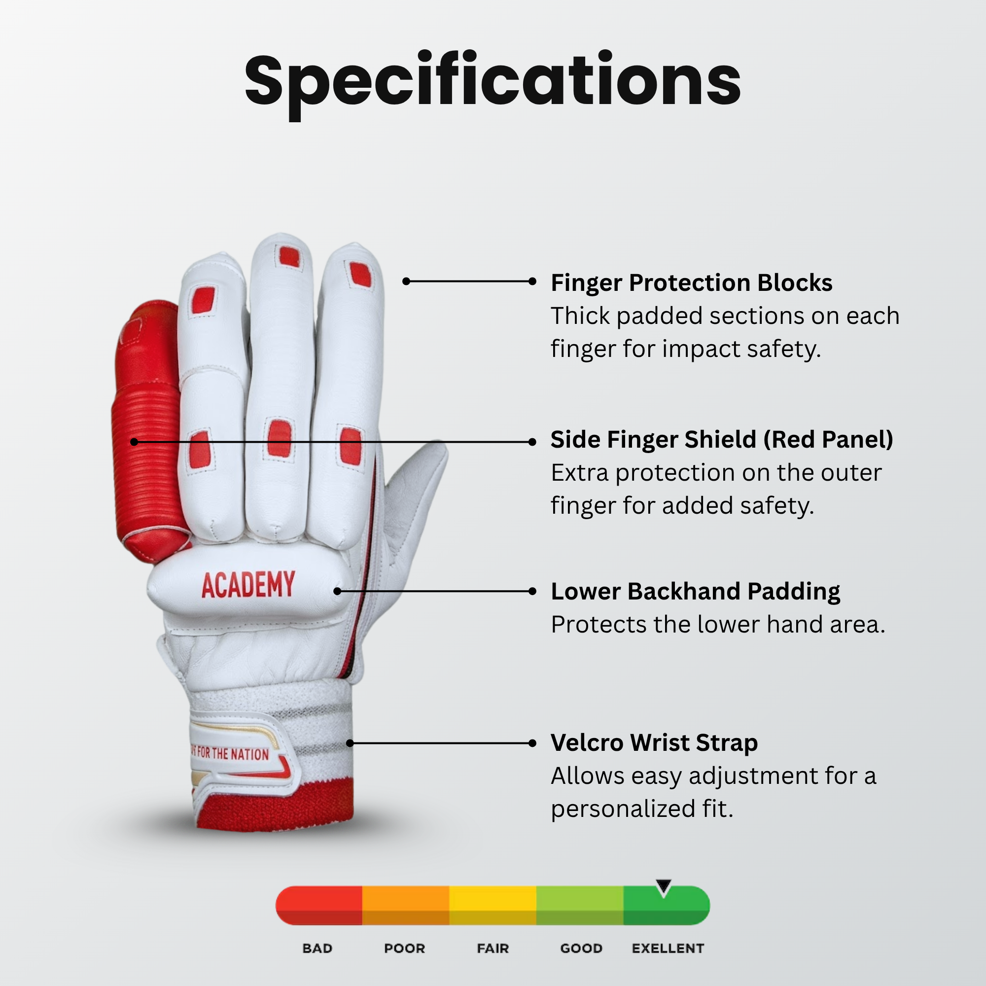 NOVA SM Academy Batting Gloves